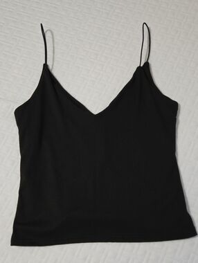 gaze Black V-Neck Spaghetti Strap Cami Size Small